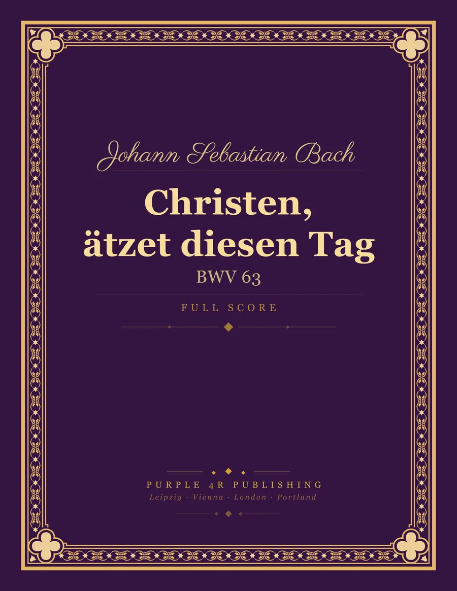 Cover of Johann Sebastian Bach — Christen, ätzet diesen Tag