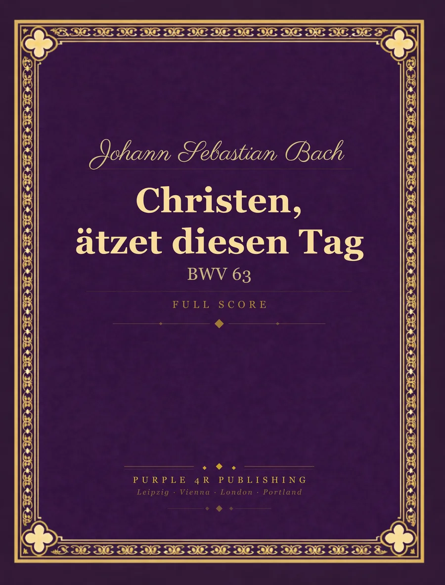 Cover of Johann Sebastian Bach — Christen, ätzet diesen Tag