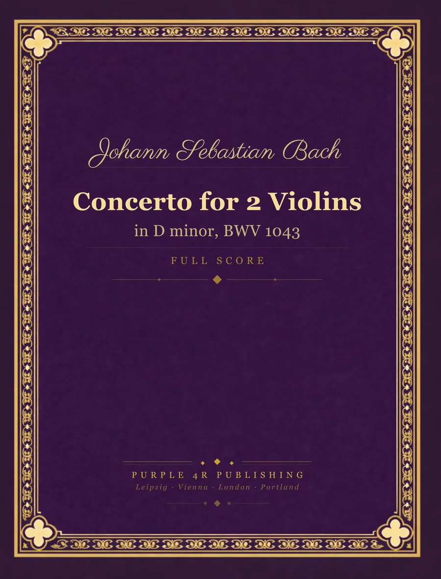 Cover of Johann Sebastian Bach — Concerto for 2 Violins