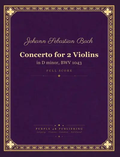 Cover of Johann Sebastian Bach — Concerto for 2 Violins