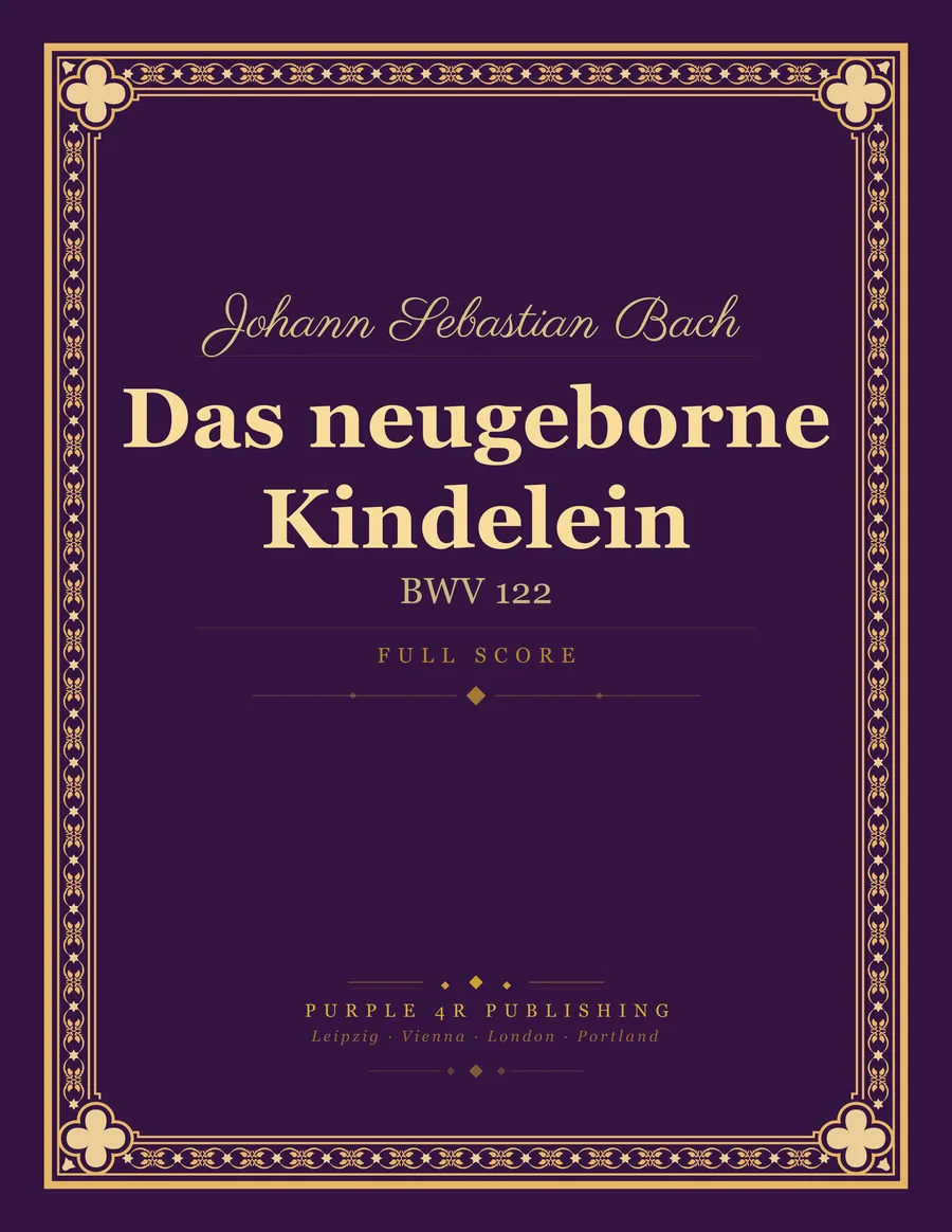 Cover of Johann Sebastian Bach — Das neugeborne Kindelein
