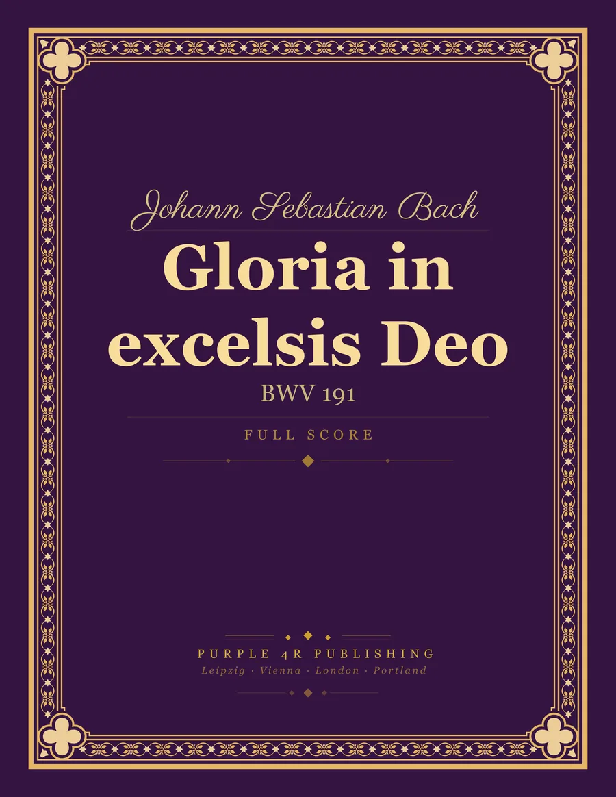 Cover of Johann Sebastian Bach — Gloria in excelsis Deo