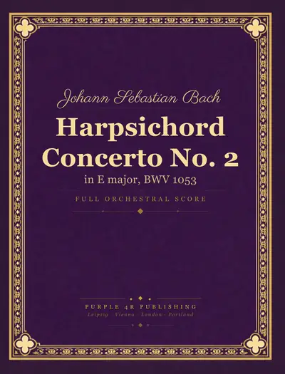 Cover of Johann Sebastian Bach — Harpsichord Concerto No. 2