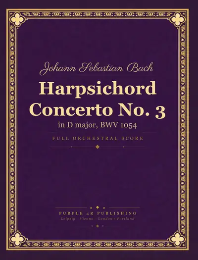 Cover of Johann Sebastian Bach — Harpsichord Concerto No. 3