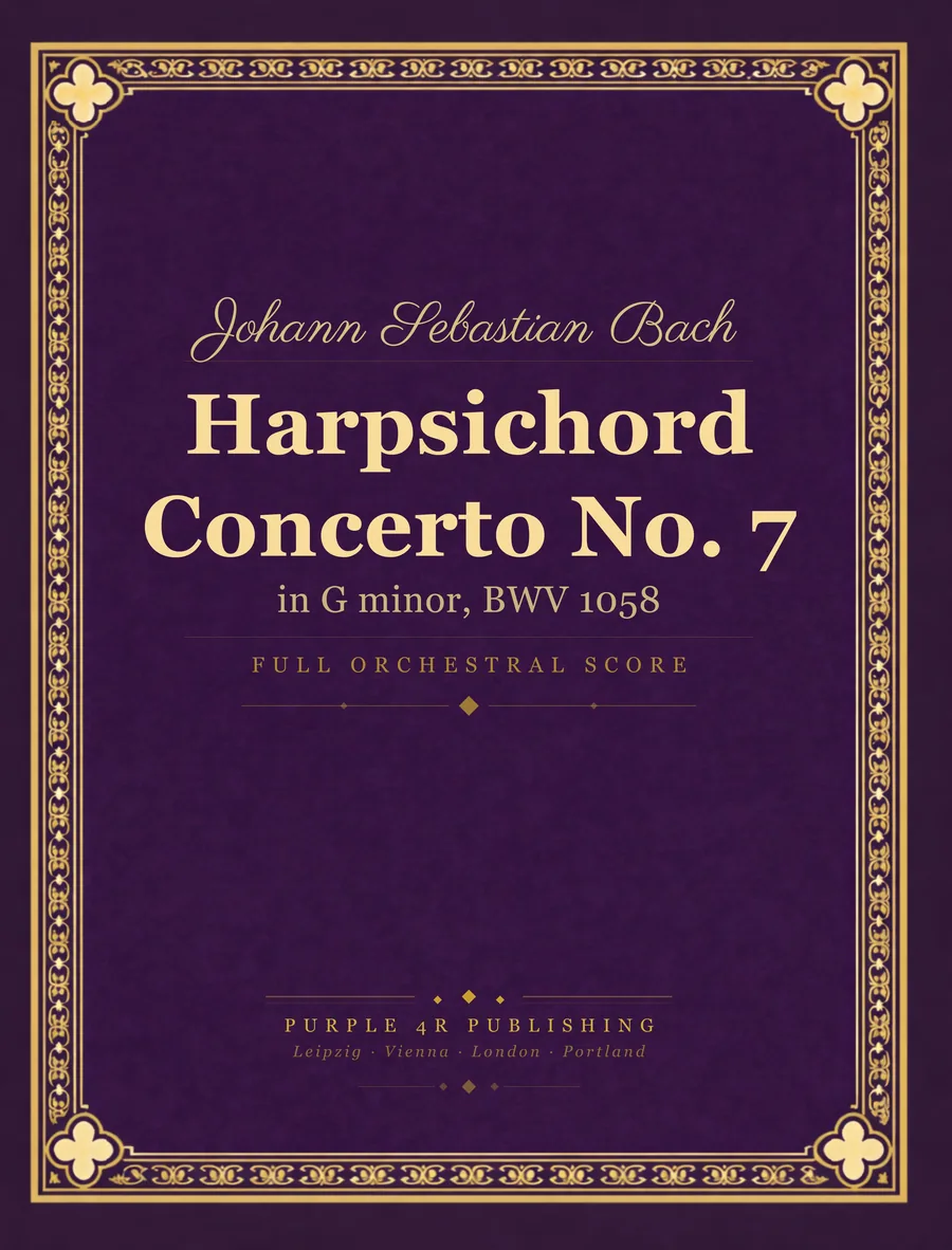 Cover of Johann Sebastian Bach — Harpsichord Concerto No. 7