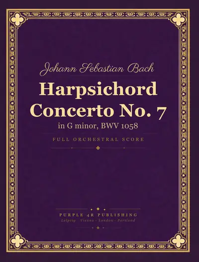 Cover of Johann Sebastian Bach — Harpsichord Concerto No. 7