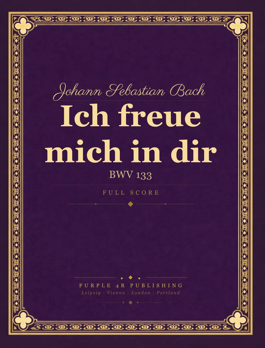 Cover of Johann Sebastian Bach — Ich freue mich in dir