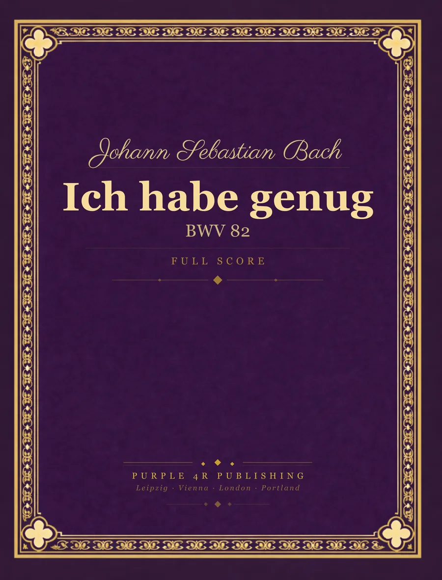 Cover of Johann Sebastian Bach — Ich habe genug
