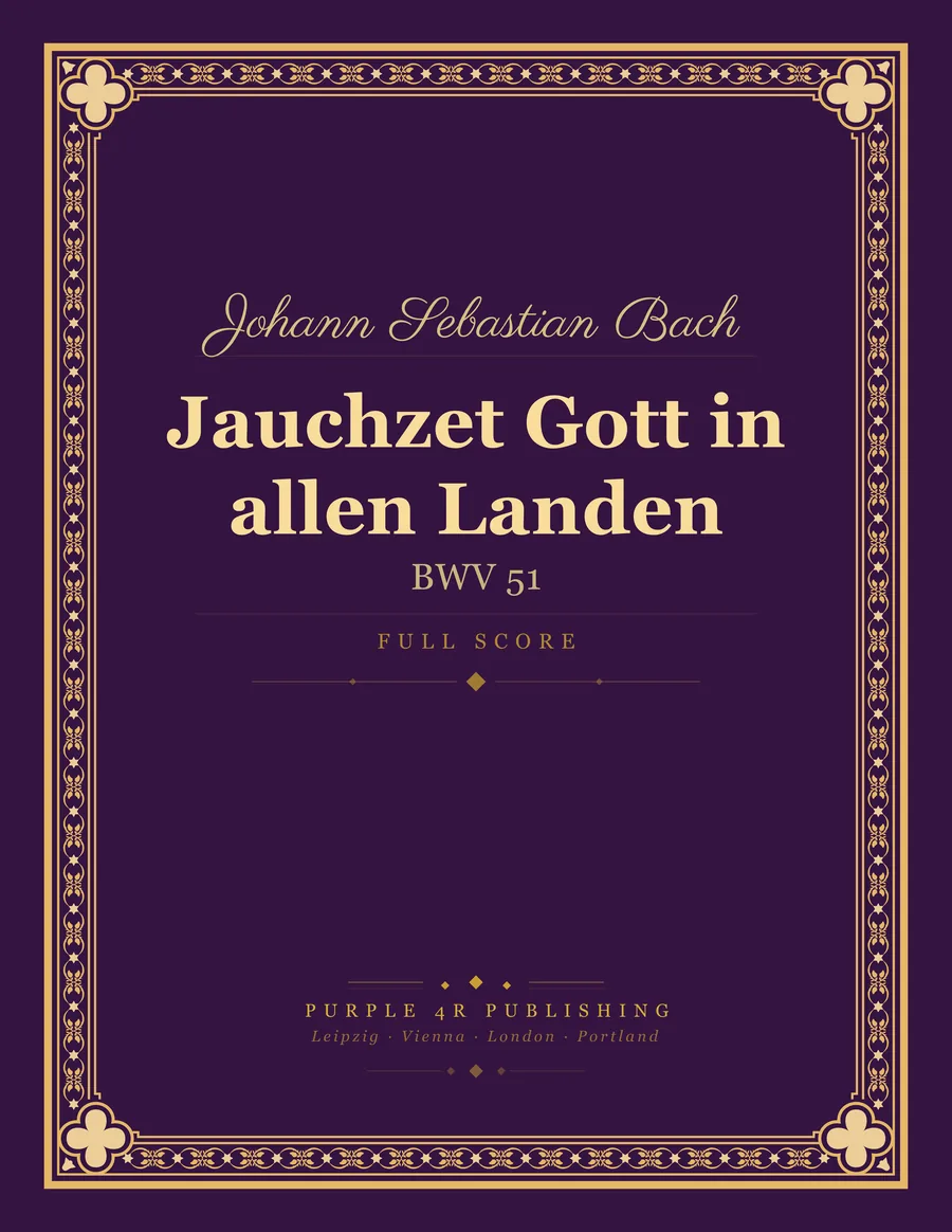 Cover of Johann Sebastian Bach — Jauchzet Gott in allen Landen
