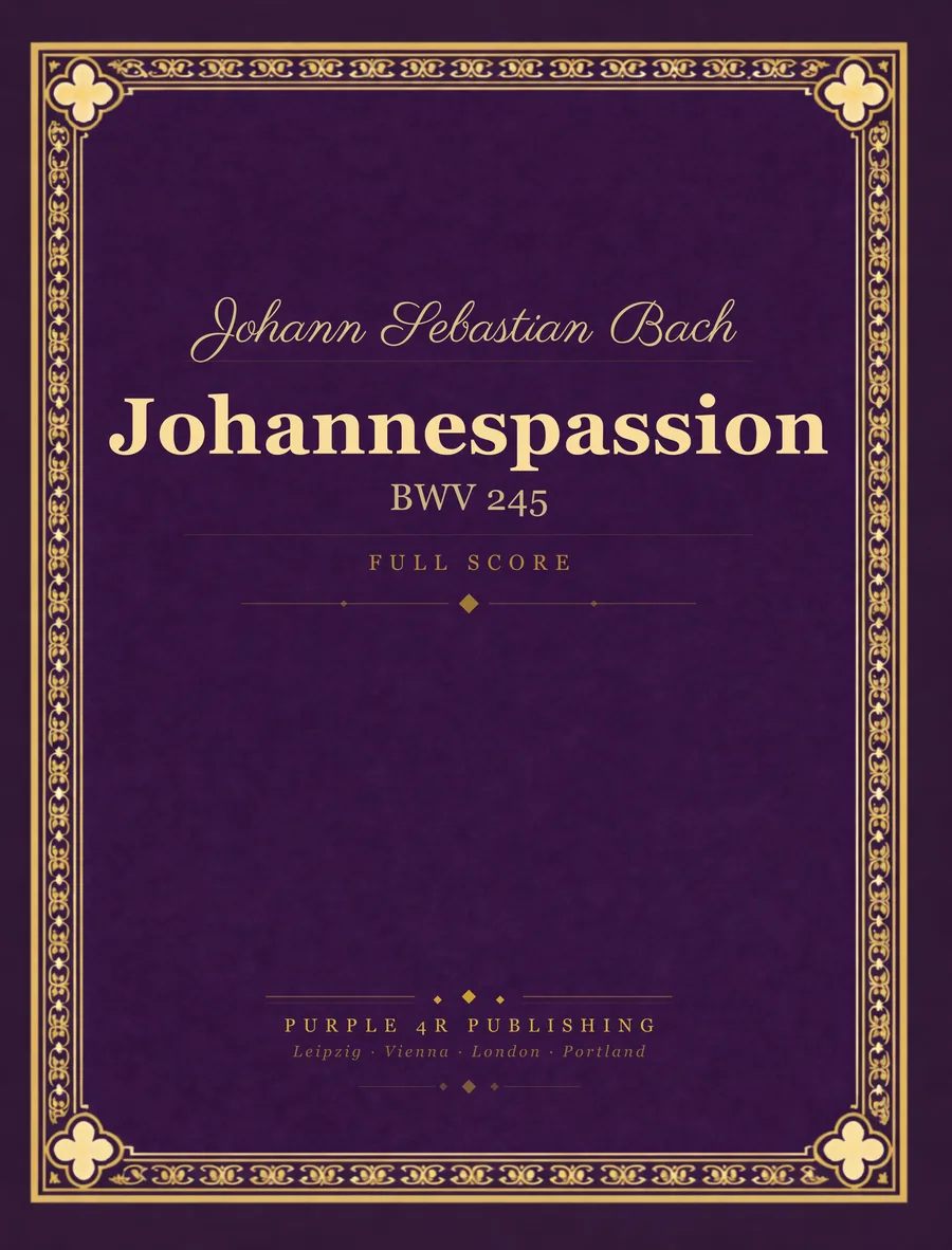 Cover of Johann Sebastian Bach — Johannespassion