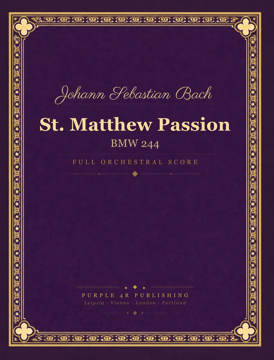 Cover of Johann Sebastian Bach — St. Matthew Passion