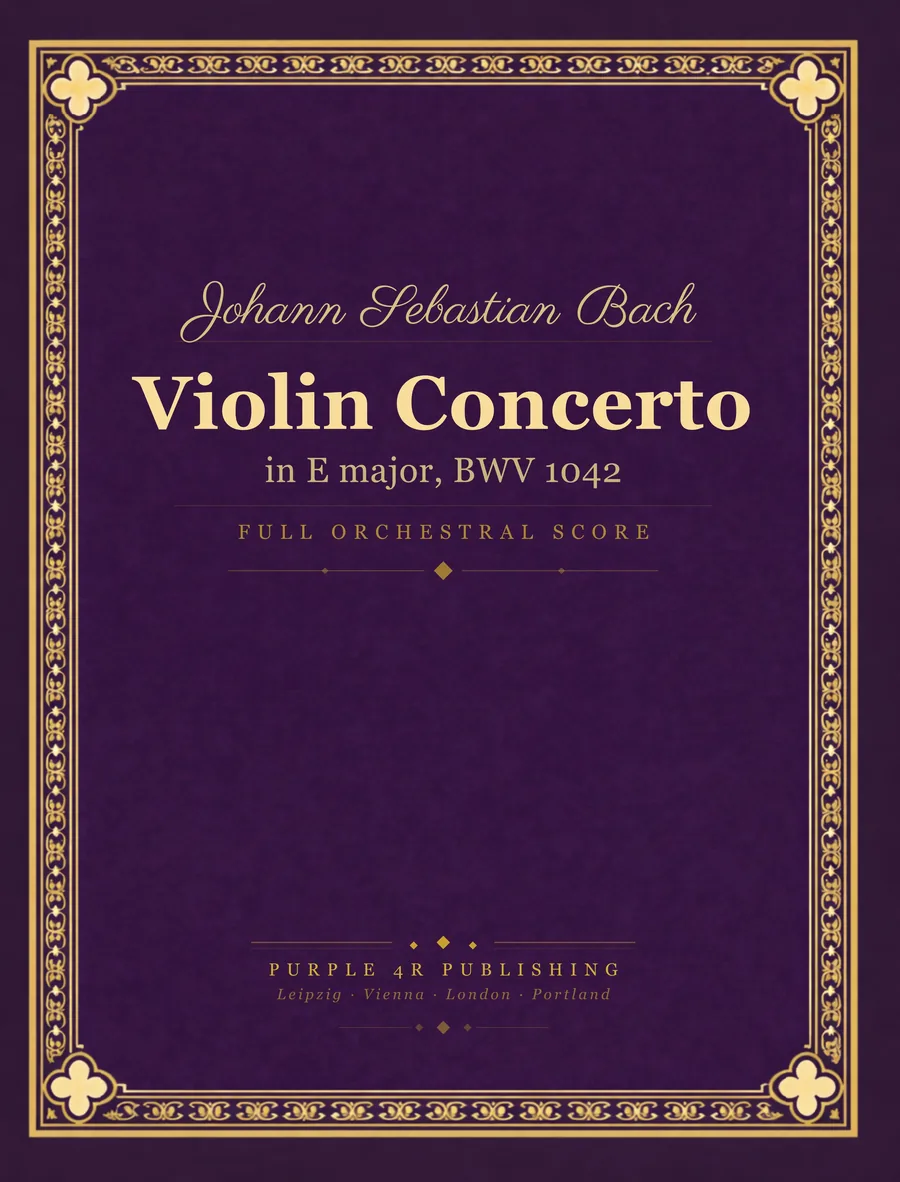 Cover of Johann Sebastian Bach — Violin Concerto