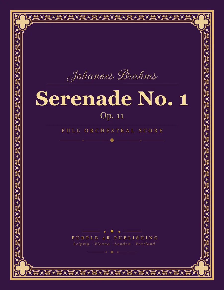 Cover of Johannes Brahms — Serenade No. 1