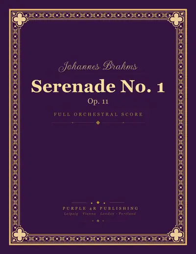 Cover of Johannes Brahms — Serenade No. 1