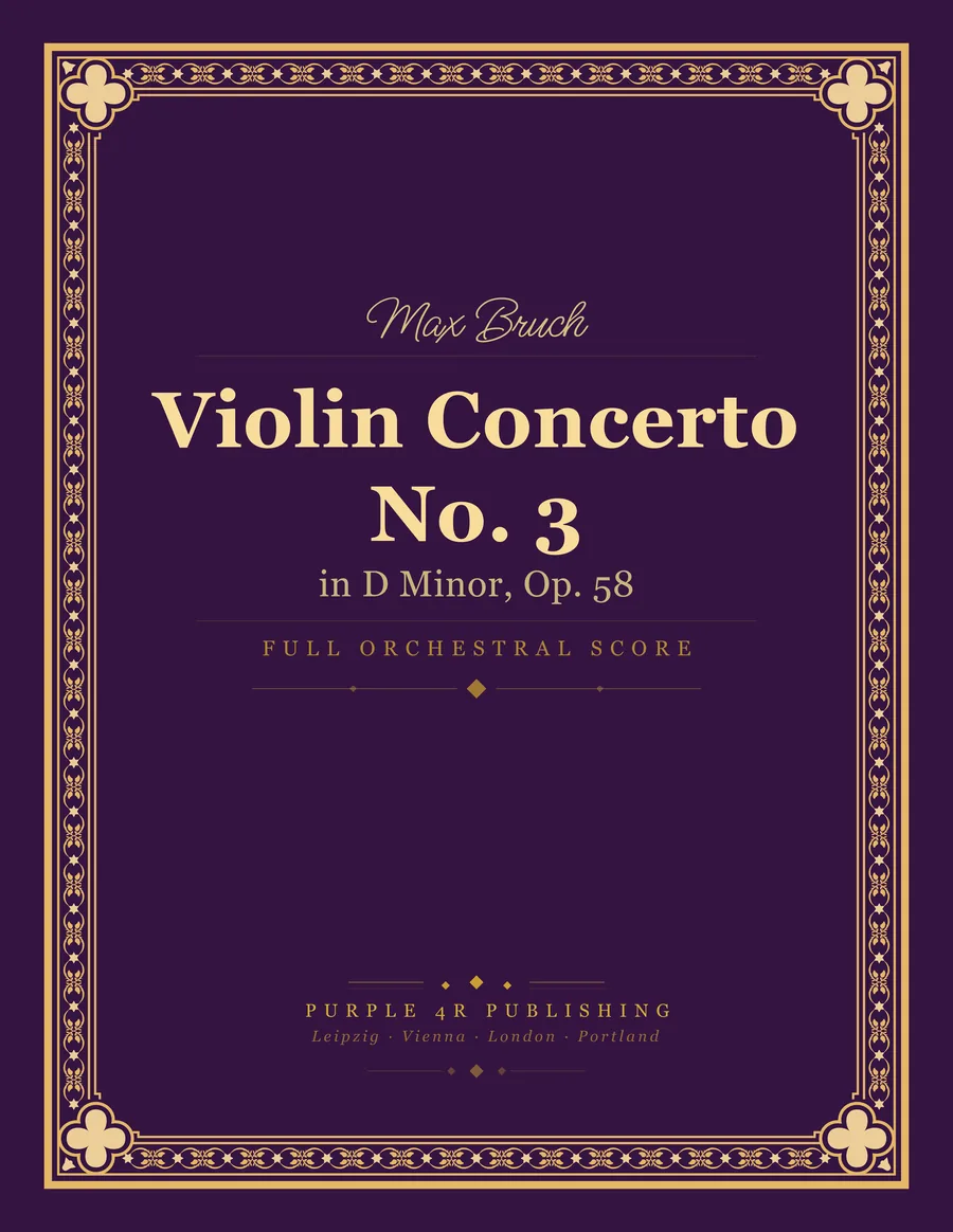 Cover of Max Bruch — Violin Concerto No. 3
