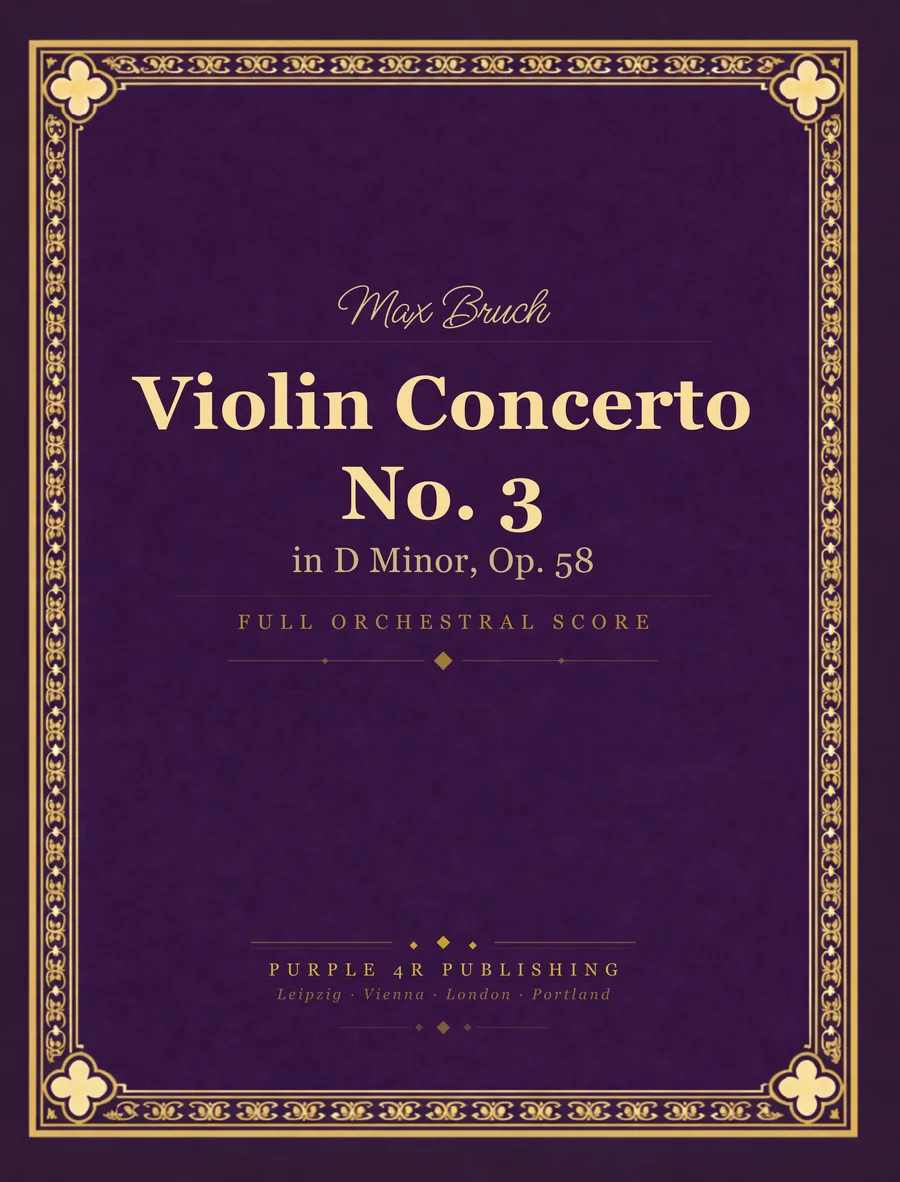 Cover of Max Bruch — Violin Concerto No. 3