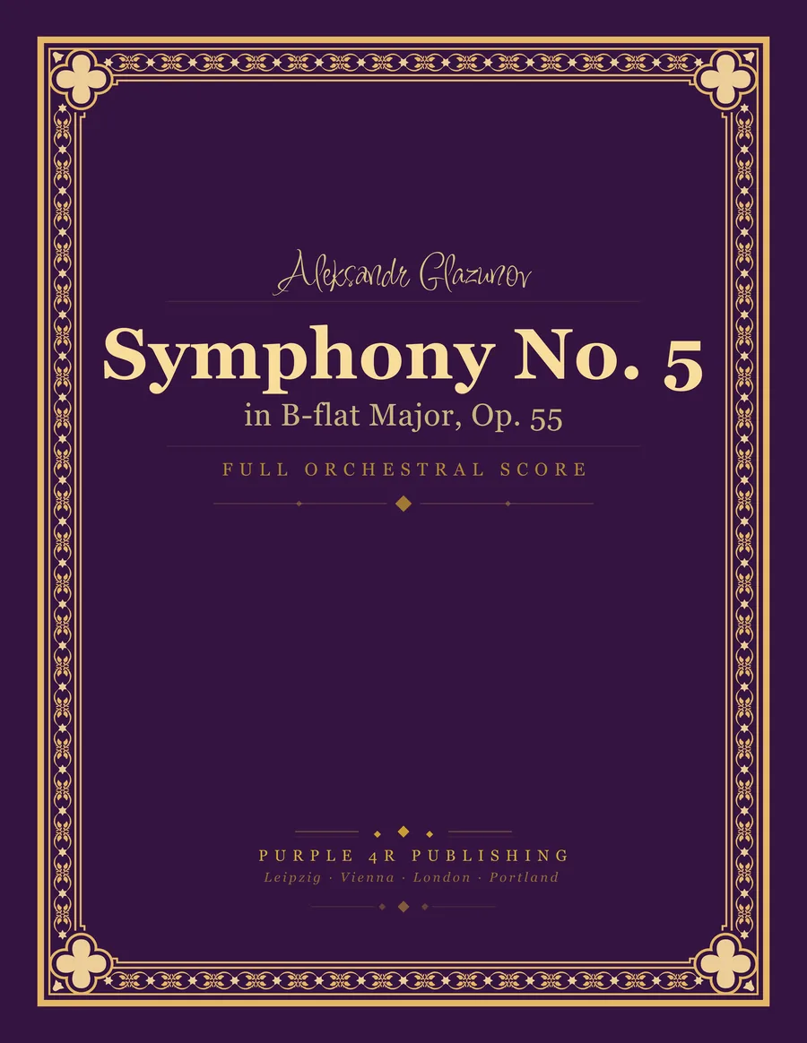 Cover of Aleksandr Glazunov — Symphony No. 5