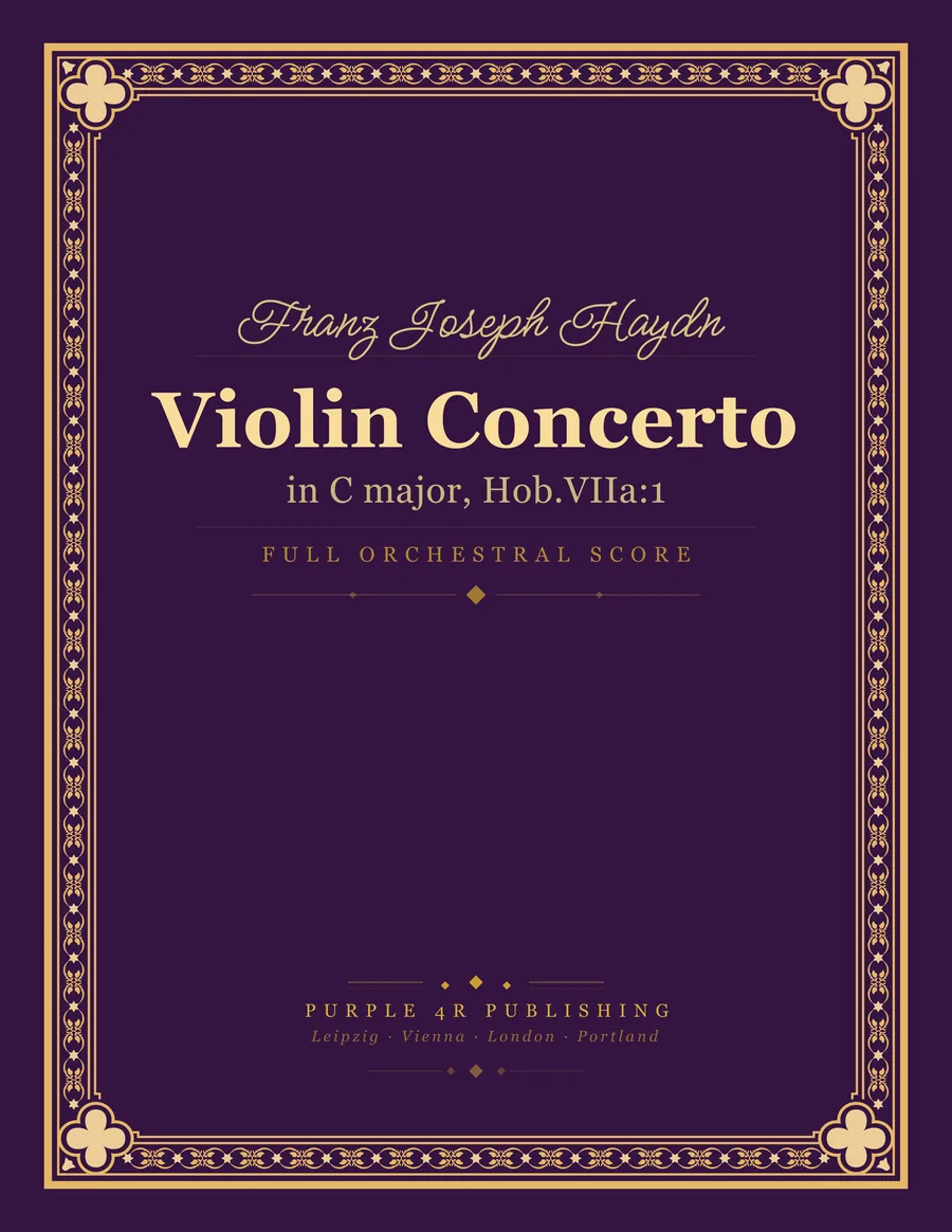 Cover of Franz Joseph Haydn — Violin Concerto
