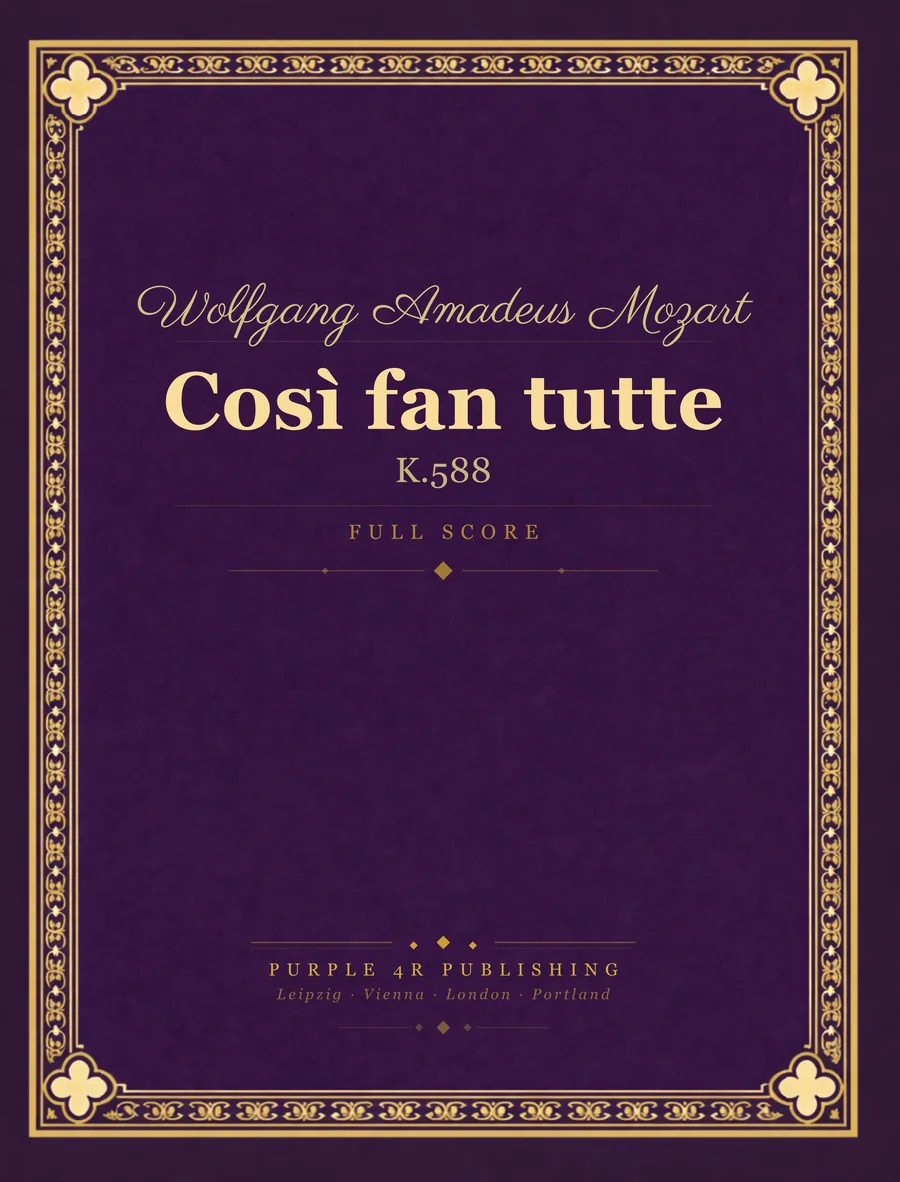 Cover of Wolfgang Amadeus Mozart — Così fan tutte