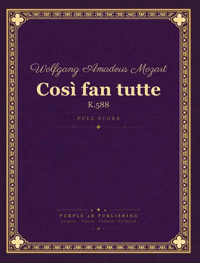 Cover of Wolfgang Amadeus Mozart — Così fan tutte