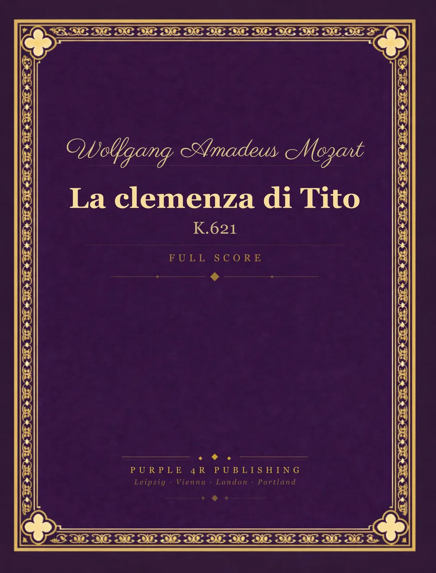 Cover of Wolfgang Amadeus Mozart — La clemenza di Tito