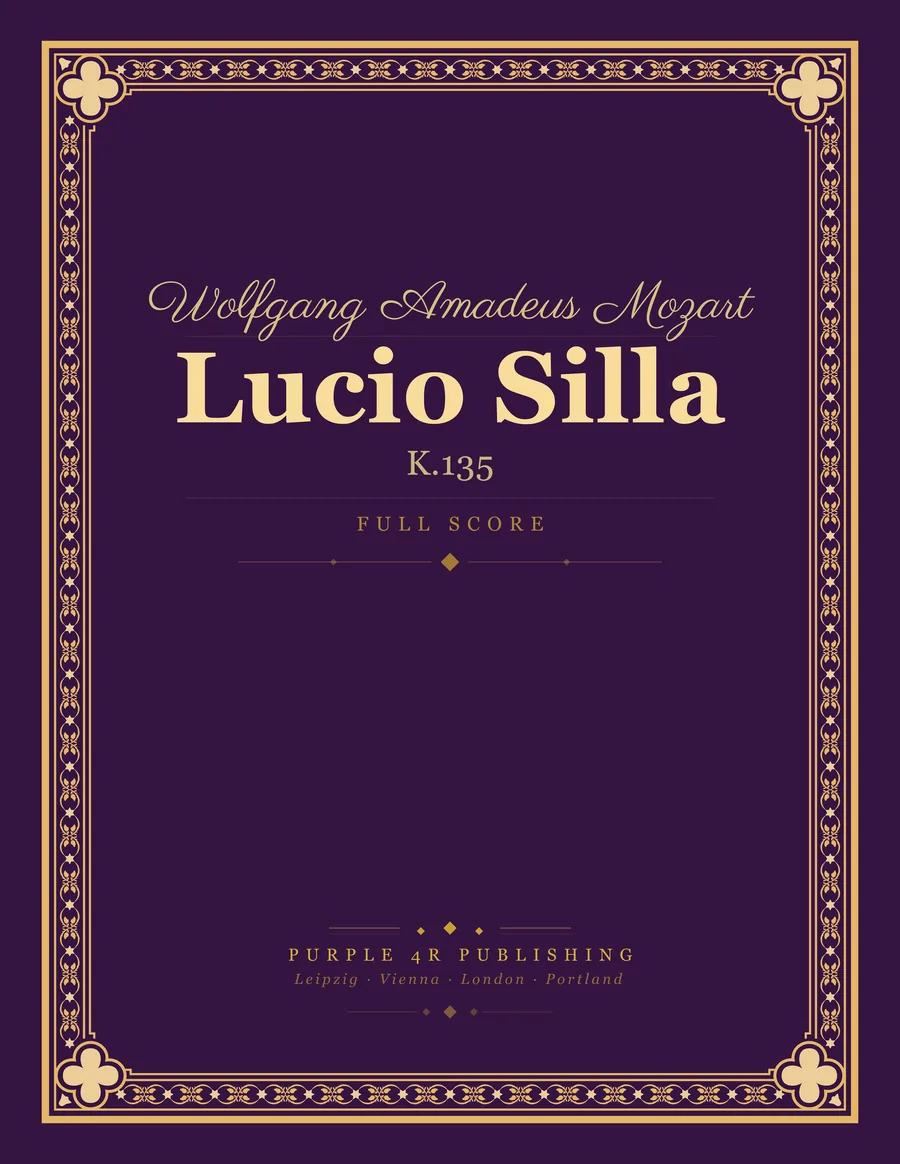 Cover of Wolfgang Amadeus Mozart — Lucio Silla
