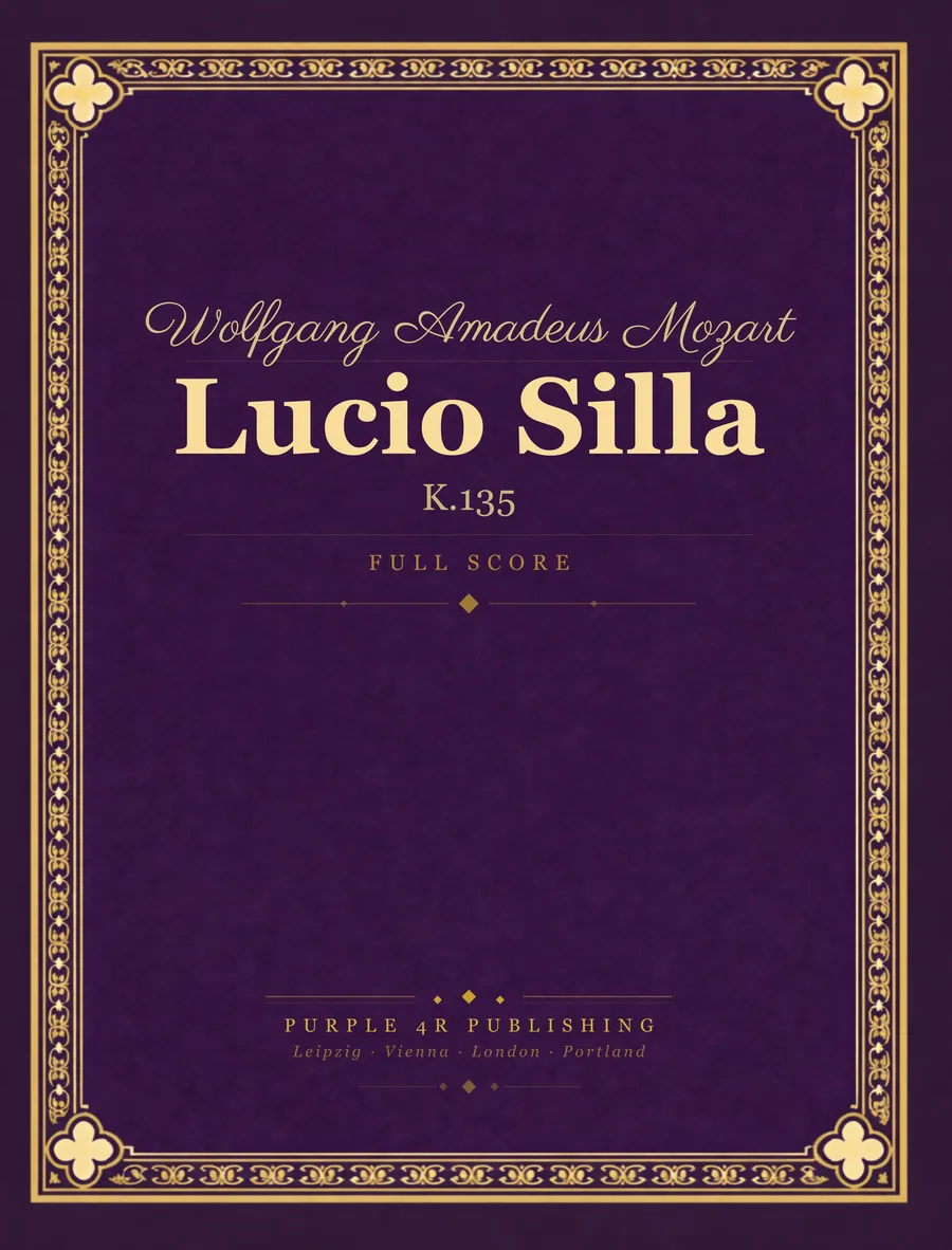 Cover of Wolfgang Amadeus Mozart — Lucio Silla