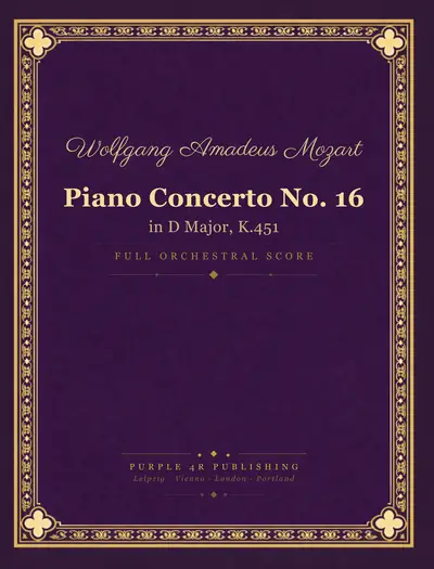 Cover of Wolfgang Amadeus Mozart — Piano Concerto No. 16