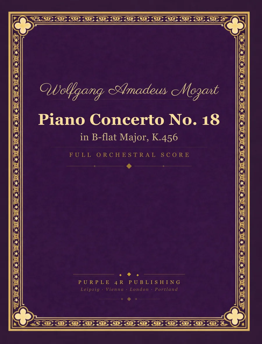 Cover of Wolfgang Amadeus Mozart — Piano Concerto No. 18