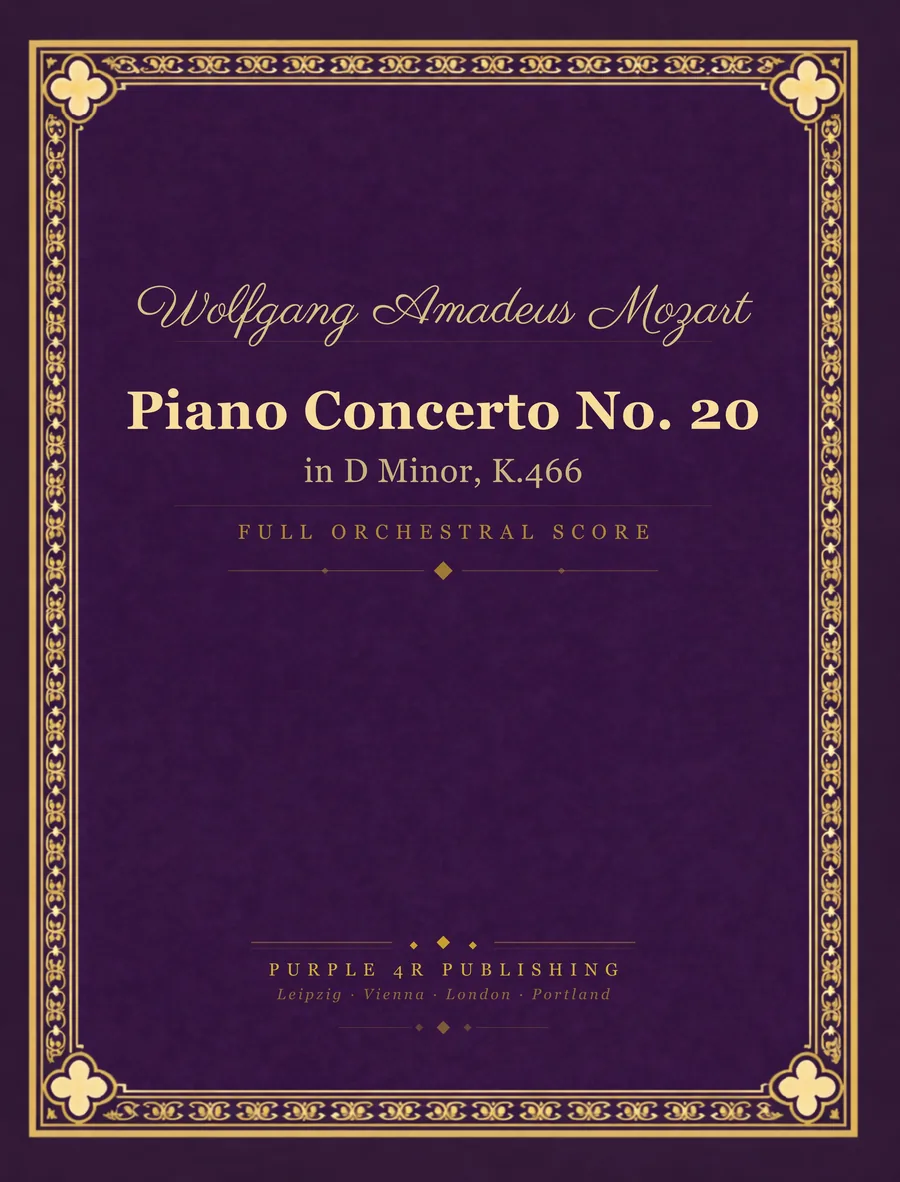 Cover of Wolfgang Amadeus Mozart — Piano Concerto No. 20