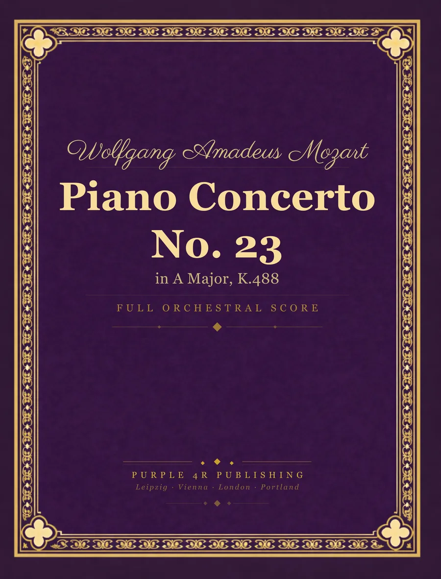 Cover of Wolfgang Amadeus Mozart — Piano Concerto No. 23