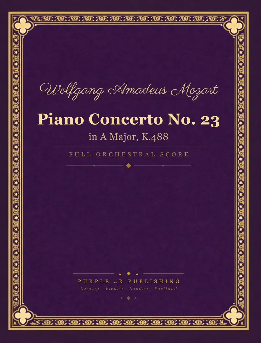 Cover of Wolfgang Amadeus Mozart — Piano Concerto No. 23