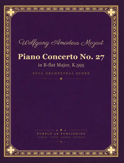 Cover of Wolfgang Amadeus Mozart — Piano Concerto No. 27
