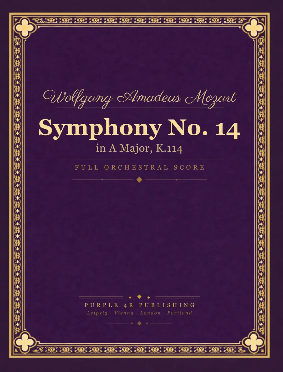 Cover of Wolfgang Amadeus Mozart — Symphony No. 14