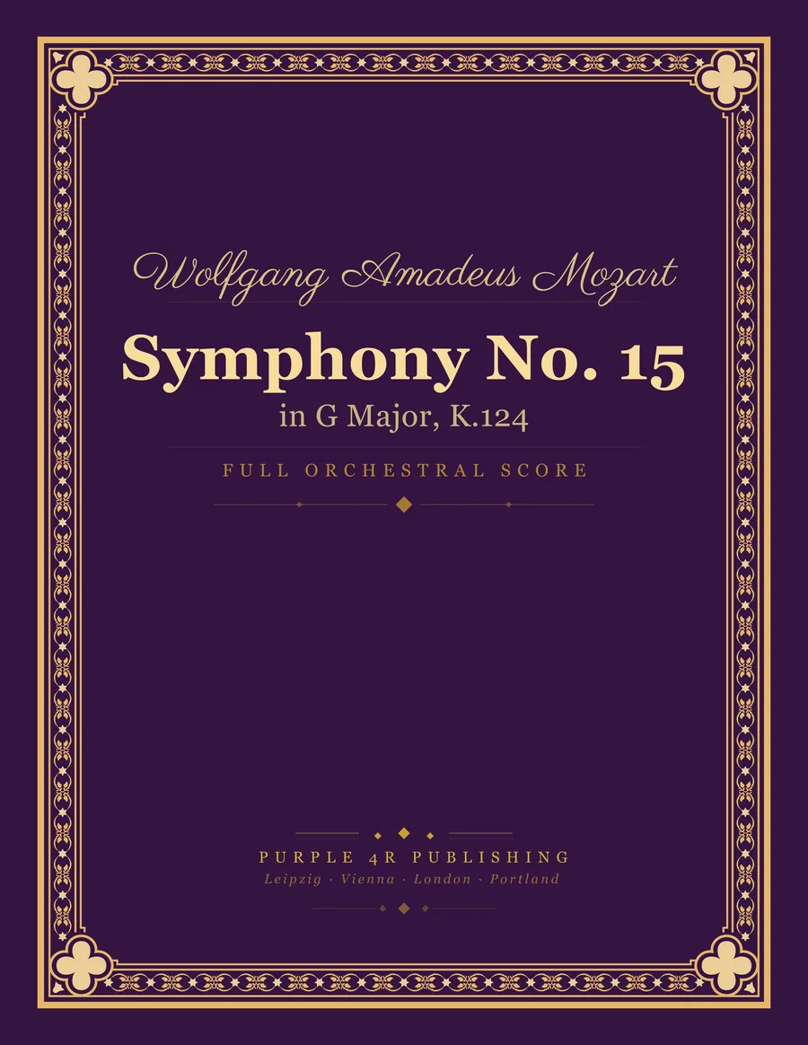 Cover of Wolfgang Amadeus Mozart — Symphony No. 15