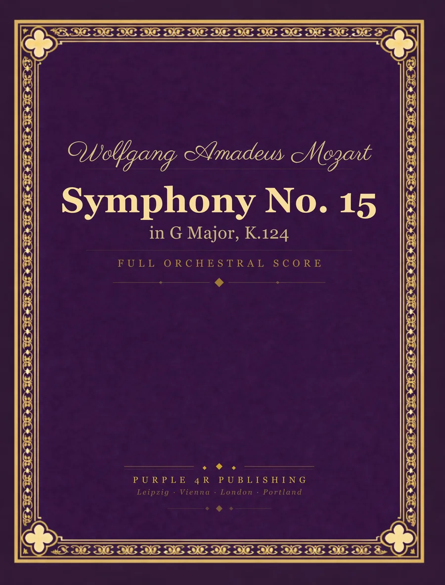 Cover of Wolfgang Amadeus Mozart — Symphony No. 15