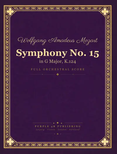 Cover of Wolfgang Amadeus Mozart — Symphony No. 15