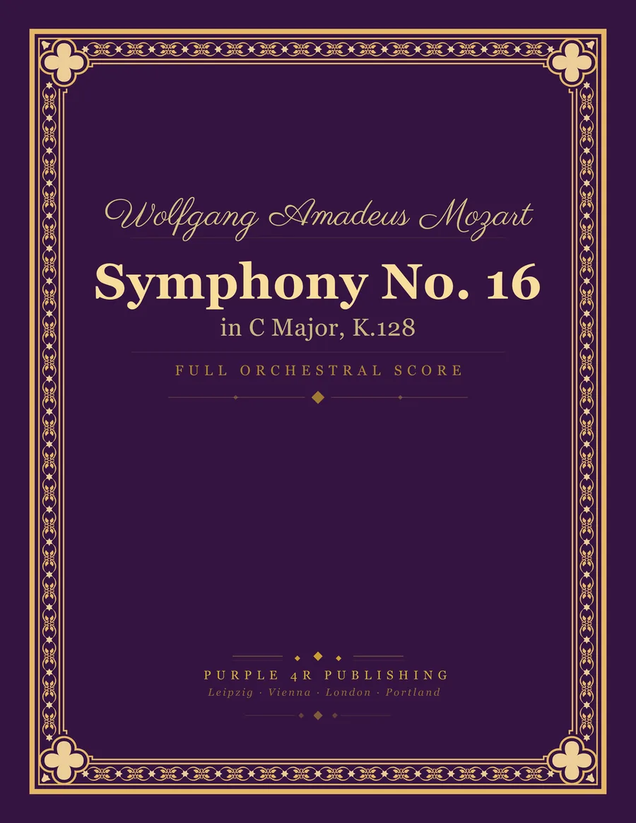 Cover of Wolfgang Amadeus Mozart — Symphony No. 16