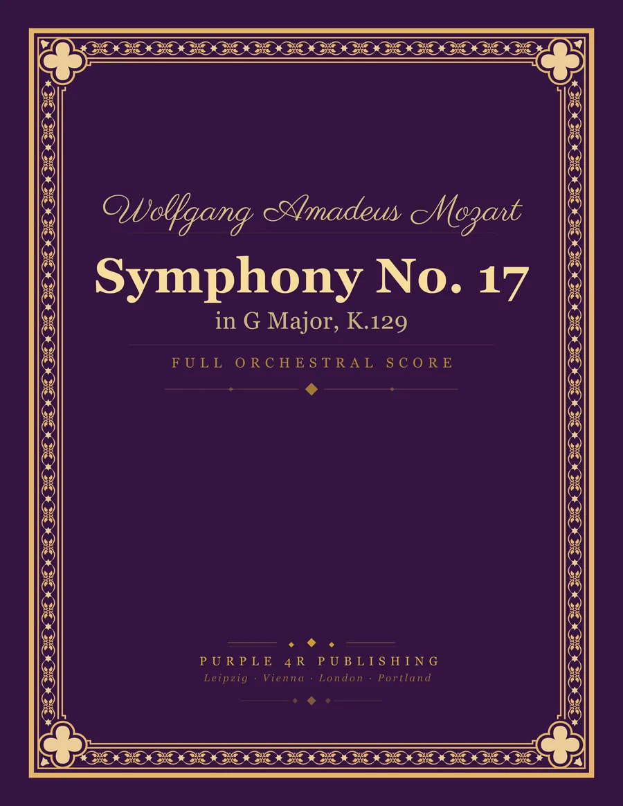 Cover of Wolfgang Amadeus Mozart — Symphony No. 17