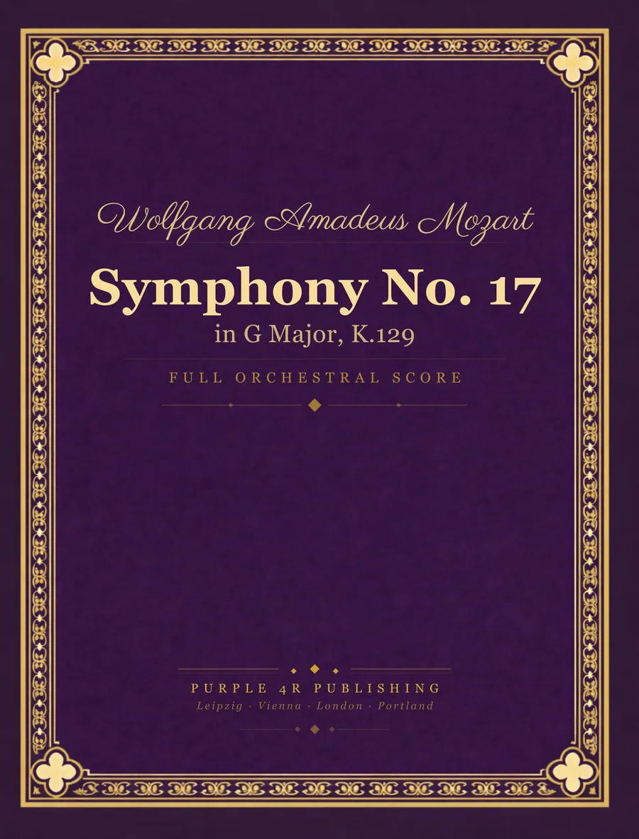 Cover of Wolfgang Amadeus Mozart — Symphony No. 17