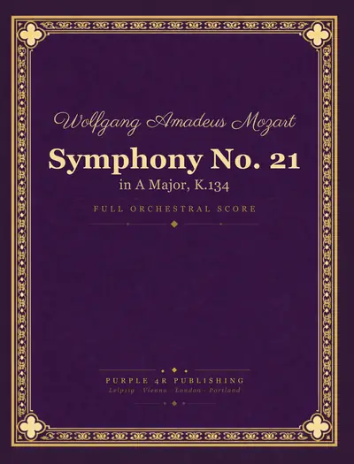 Cover of Wolfgang Amadeus Mozart — Symphony No. 21