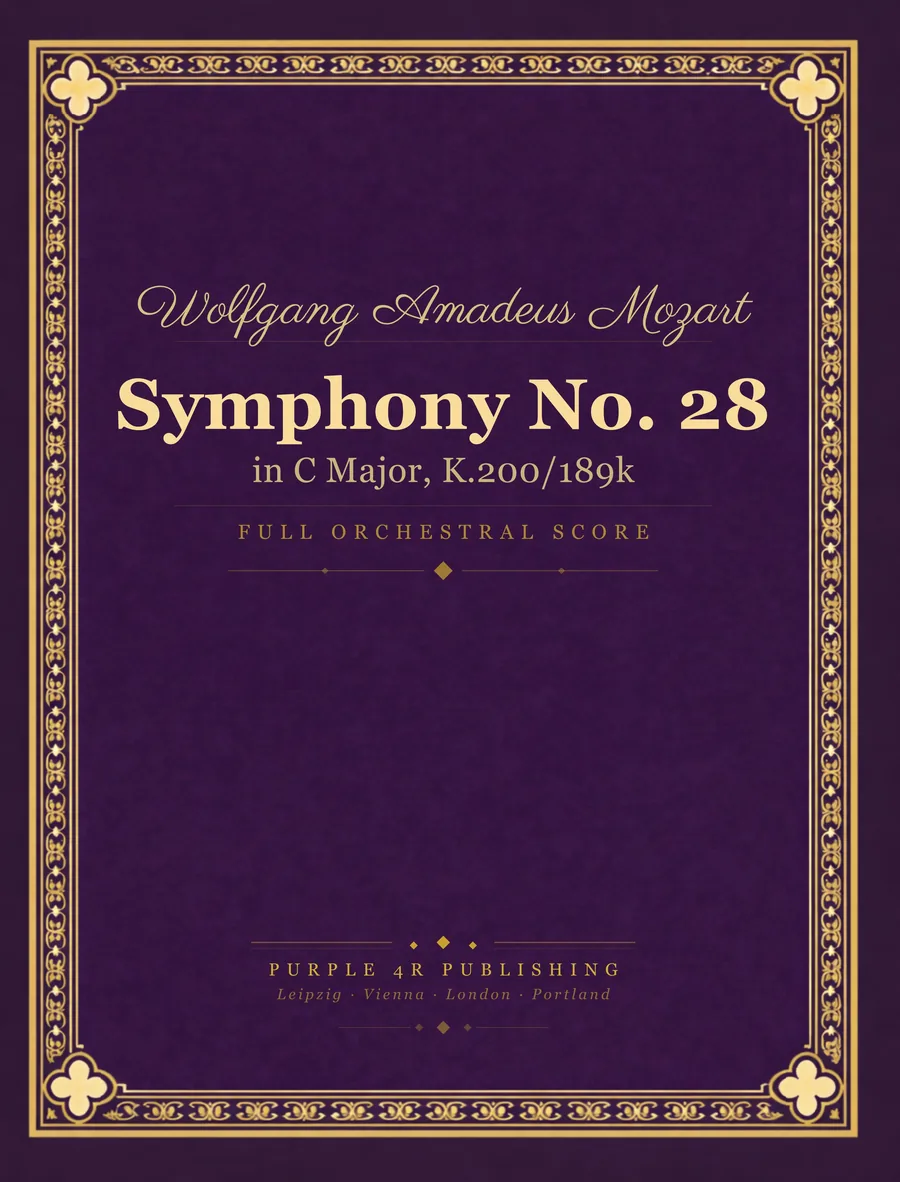 Cover of Wolfgang Amadeus Mozart — Symphony No. 28