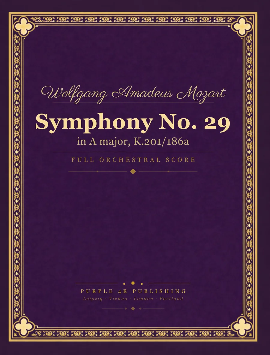 Cover of Wolfgang Amadeus Mozart — Symphony No. 29