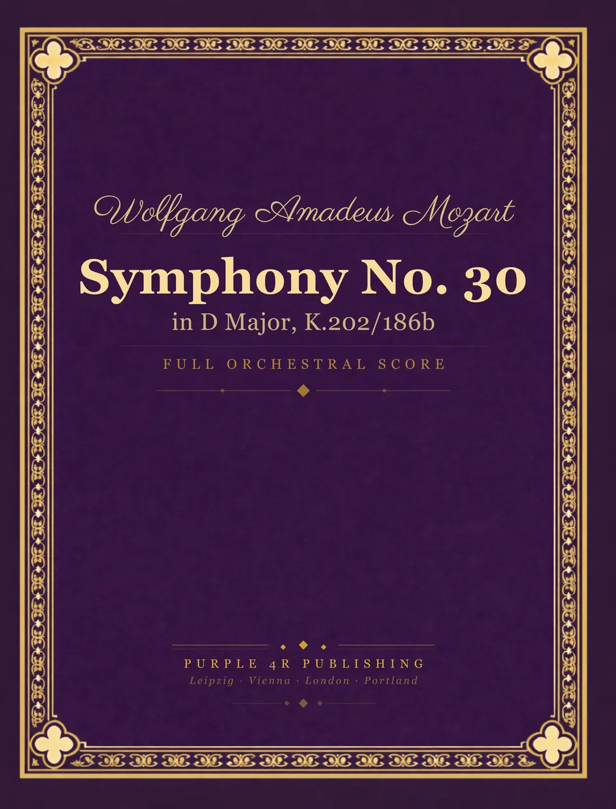 Cover of Wolfgang Amadeus Mozart — Symphony No. 30