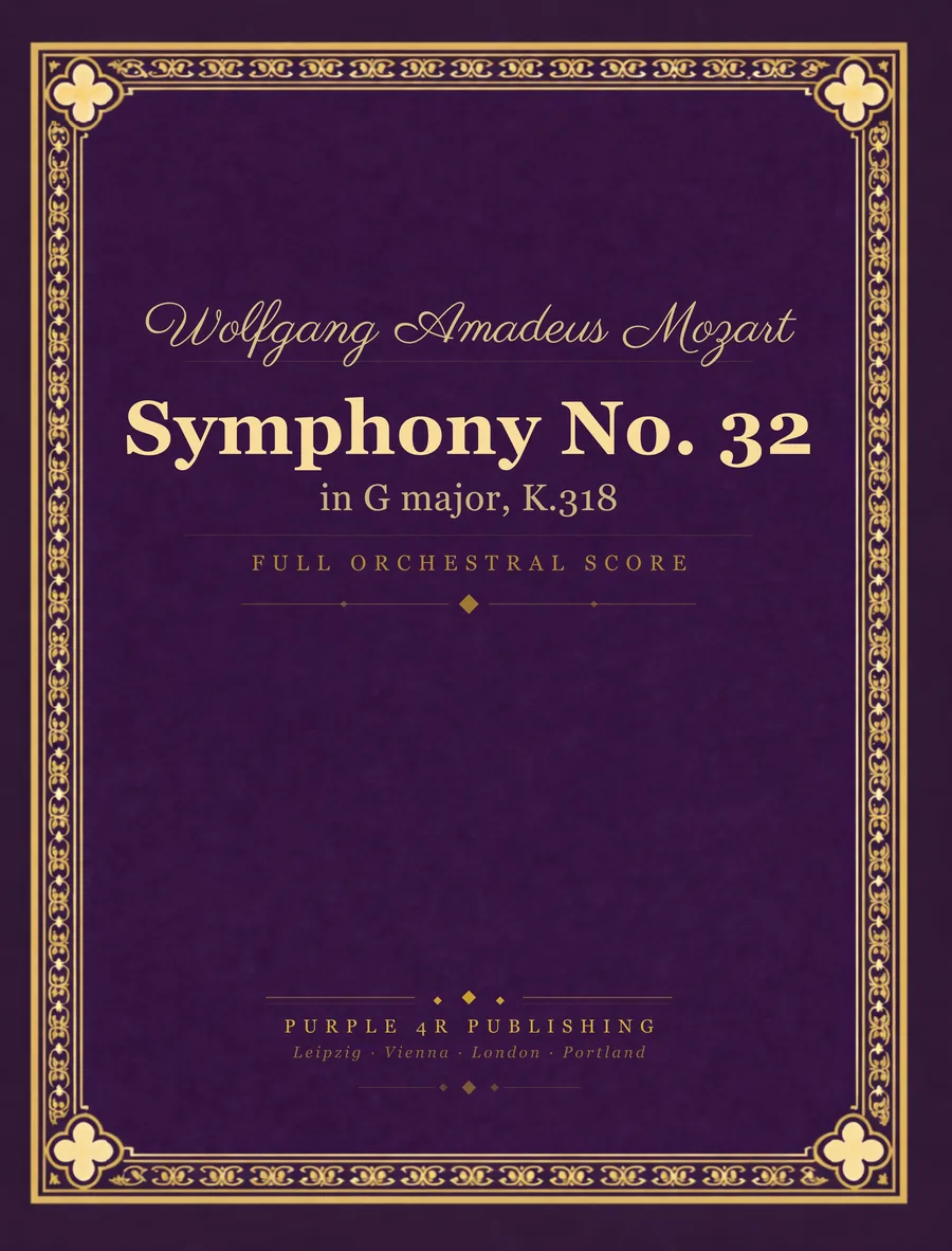 Cover of Wolfgang Amadeus Mozart — Symphony No. 32