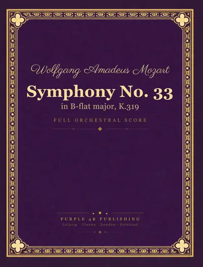 Cover of Wolfgang Amadeus Mozart — Symphony No. 33
