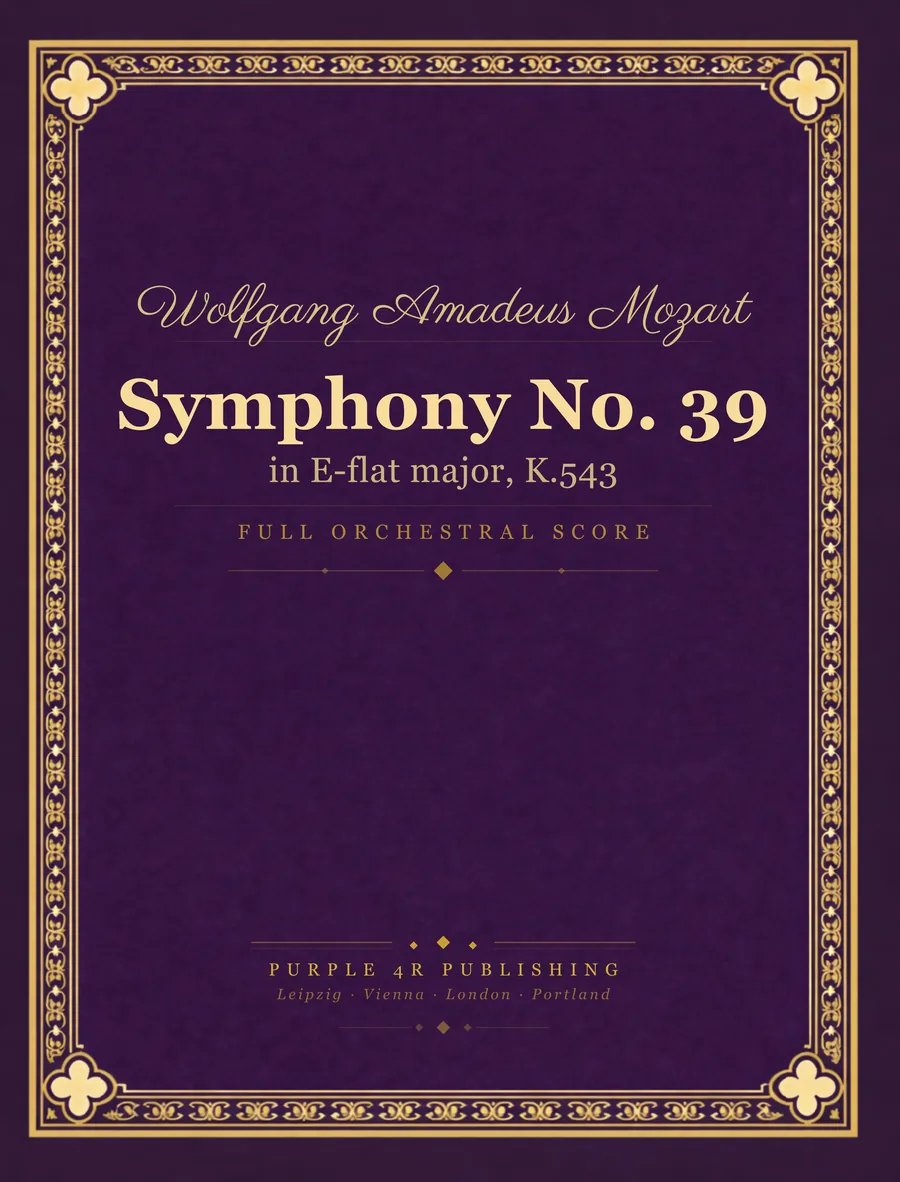 Cover of Wolfgang Amadeus Mozart — Symphony No. 39