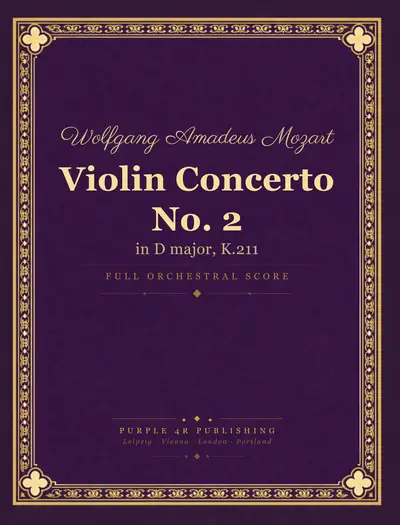 Cover of Wolfgang Amadeus Mozart — Violin Concerto No. 2