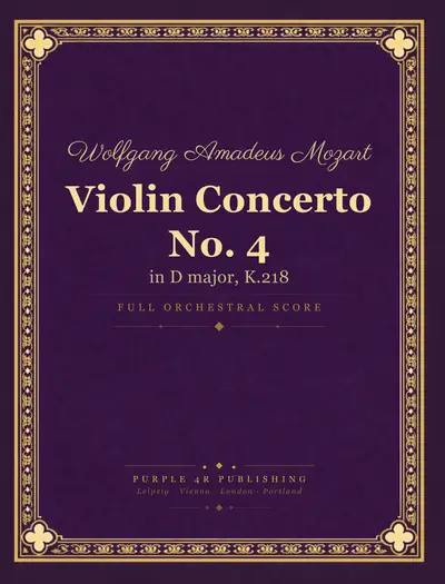 Cover of Wolfgang Amadeus Mozart — Violin Concerto No. 4