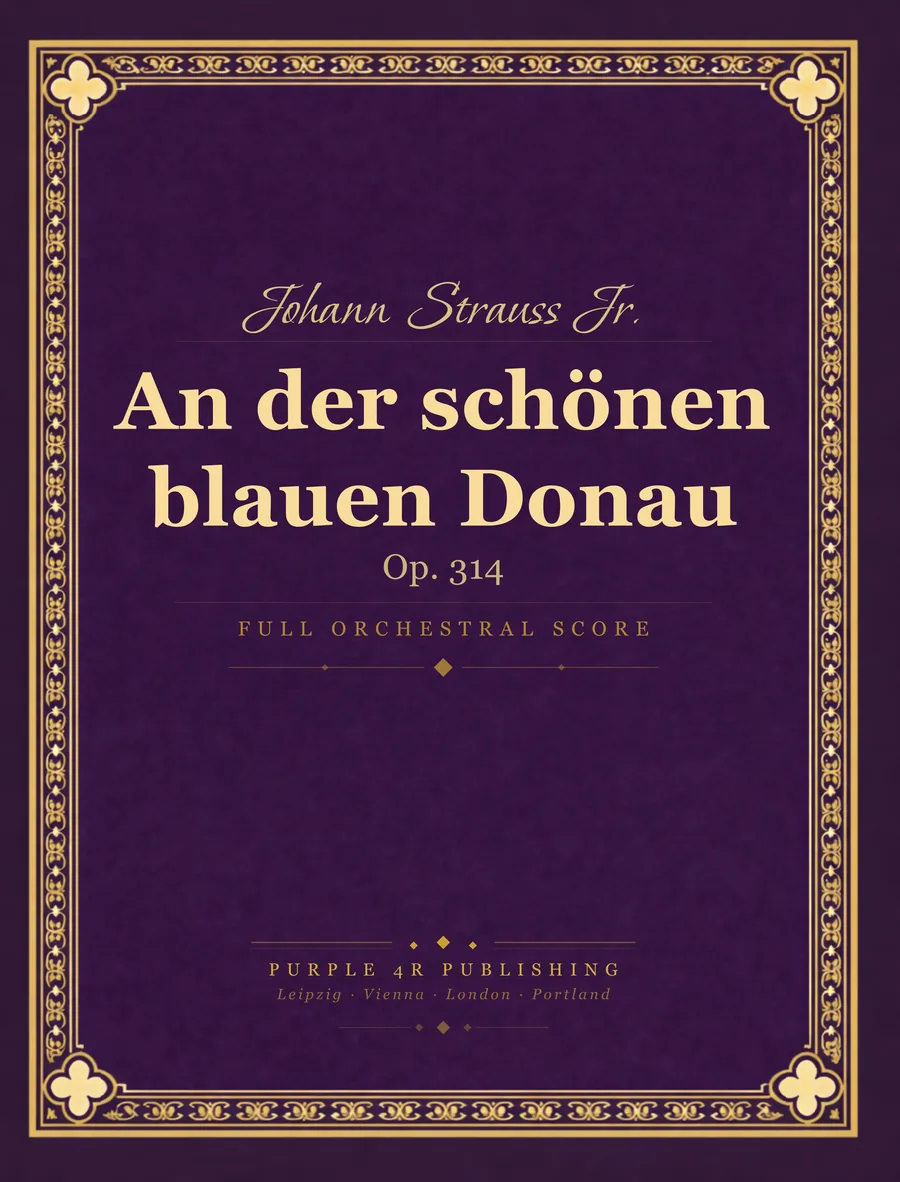 Cover of Johann Strauss Jr. — An der schönen blauen Donau